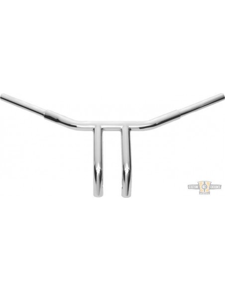 Handlebar T Bar pullback 1-1/4" high 4" Wide 77cm Chrome, for Electronic Accelerator, pre-drilled,