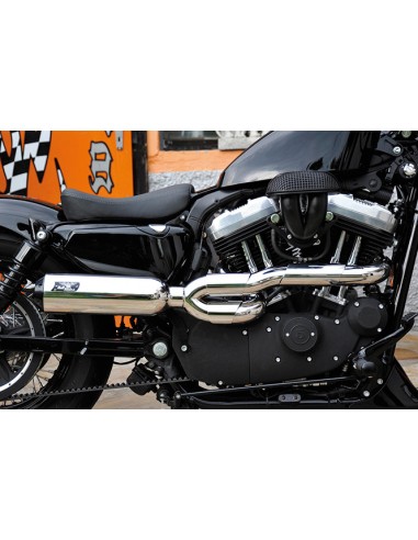 Exhaust BSL THE BOMB polished Approved for Sportster