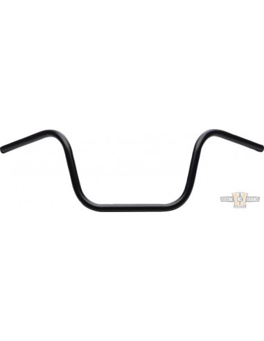Handlebar Ape Hanger 1" high 10" black without dimples, pre-drilled