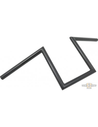 Handlebar Z Bar wide 1" high 10" Wide 72cm black, without dimples,