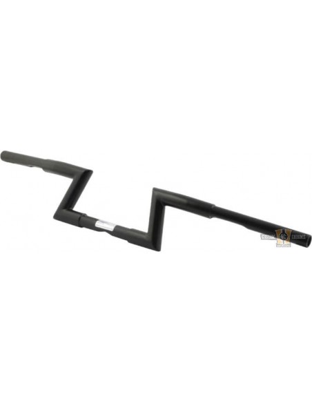 Handlebar Z Bar 1-1/4" high 4.5" Wide 85cm black, with dimples, pre-drilled,