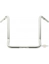 Handlebar Ape Hanger 1-1/4" high 19" FLHT Chrome Dresser without dimples, for Electronic Accelerator, pre-drilled