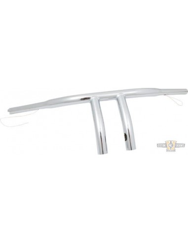 Handlebar T Bar pullback 1-1/4" high 8" Wide 76cm Chrome, for Electronic Accelerator, pre-drilled,