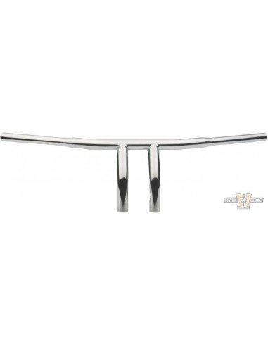 Handlebar T Bar pullback 1-1/4" alt 10" Wide 76cm Chrome, for Electronic Accelerator, pre-drilled,