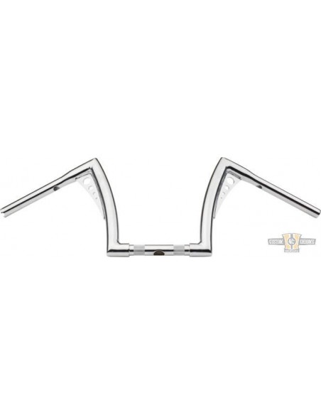 Handlebar Bonanza Low 1-1/4" high 11" Wide 81cm Chrome, for Electronic Accelerator, pre-drilled,