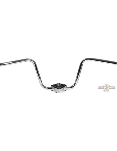 Handlebar Ape Hanger 1" high 12" Chrome without dimples