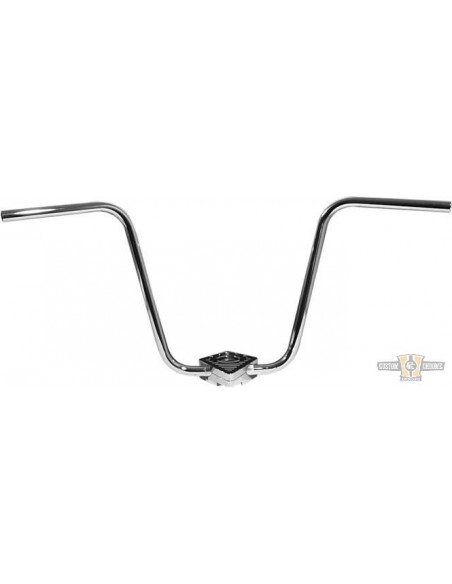 Handlebar Ape Hanger 1" high 18" Chrome without dimples,
