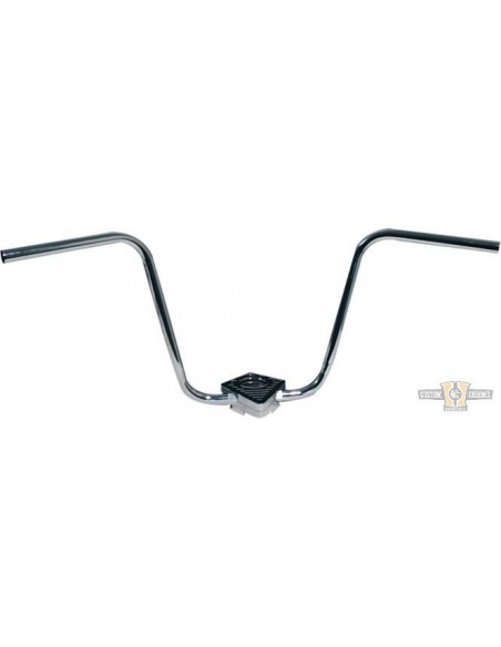 Handlebar Ape Hanger 1" high 16" Chrome without dimples