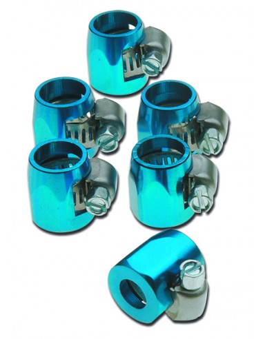 1/4" blue tube clamps (pack of 6 pieces)