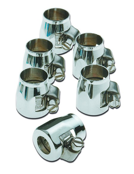Chrome tube clamps 1/4" (pack of 6 pieces)