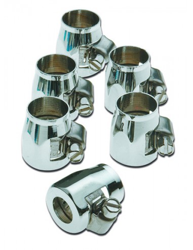 Chrome tube clamps 1/4" (pack of 6 pieces)