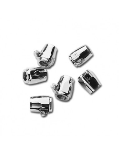 Chromed G tube clamps 1/4" (pack of 6 pieces)