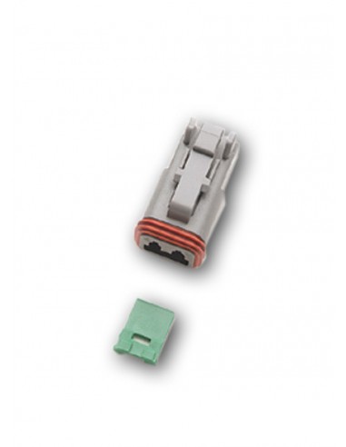 2-Wire Male Plug - Grey - DT Series