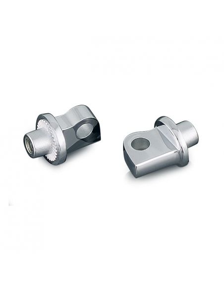 Chrome Splined adapters for driver and passenger pedals Kuryakyn