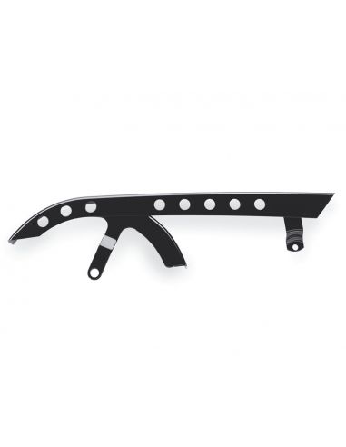 Black perforated belt guard for Sportster from 1991 to 1999 ref OEM 60381-91 and 60404-91