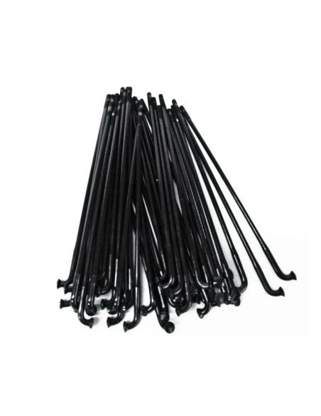 16" smooth black spokes - set of 40 spokes + nipples for narrow hub and 16" circle