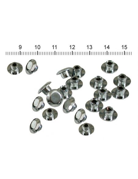 Lids for 1/4'' chrome Allen wrench screws