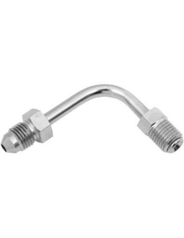 90° narrow folded chrome fitting from AN-3 to 3/8-24"