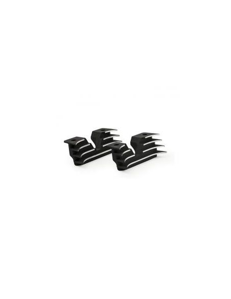 Black covers for tested bolts and spark plugs for Sportster from 2004 to 2021