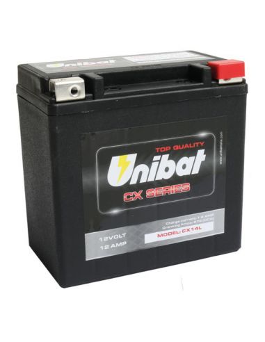 Batteria UNIBAT CX14L-BS Sportster dal 2004 al 2020 rif OEM 65948-04 