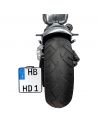 Black side license plate holder with upper license plate light for Softail from 2018 to 2020 HOMOLOGATED ECE E11