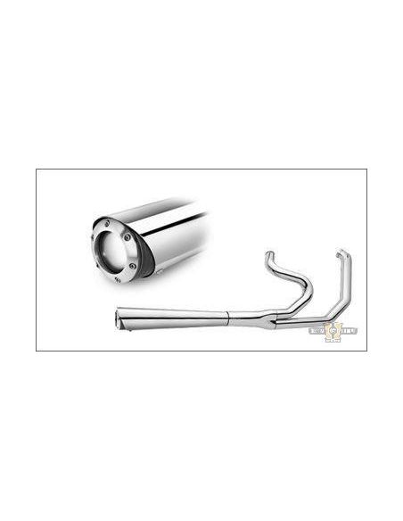 4" chrome Supertrapp 2 in 1 SuperMegs exhaust for Softail Rocker from 2008 to 2011