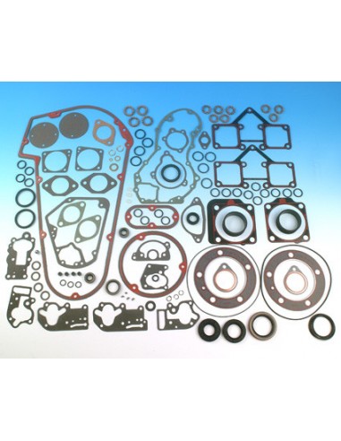 Engine gasket kit with ribbed chain cover