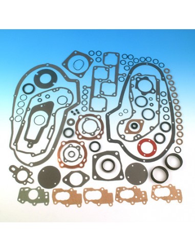 Engine gasket kit with copper head gaskets