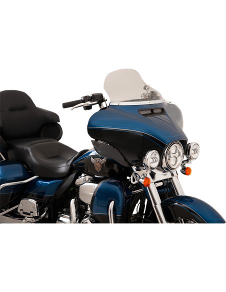 Windshield Memphis Flare fumè 26 cm high for Touring Electra FLHT, Street glide FLHX and Trike from 2014 to 2020