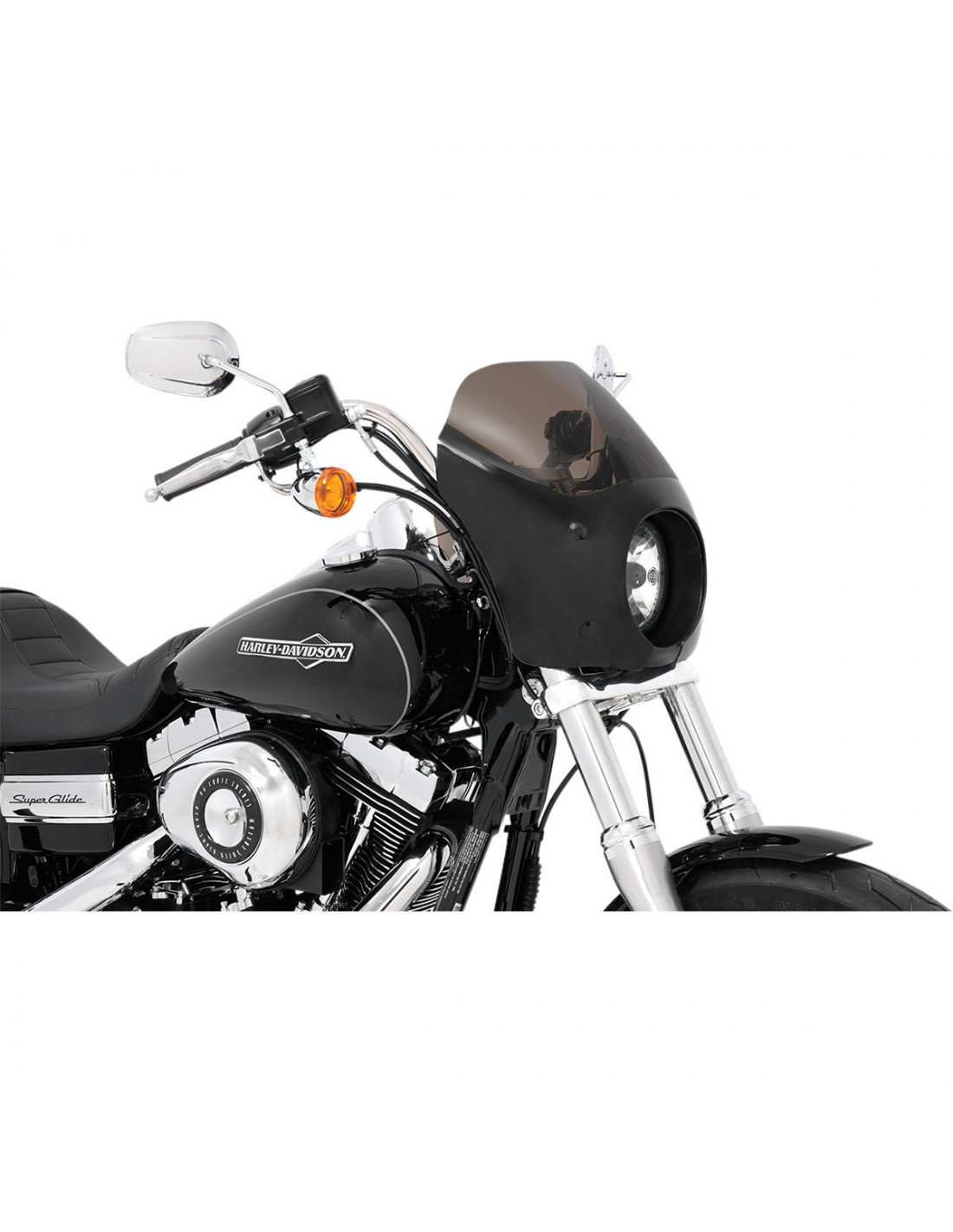 Memphis Shades Cafe Fairing Without Mounts Black Compatible with 96-10 Harley XL1200C 