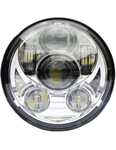 5-3/4" chrome LED dish with low beam and high beam