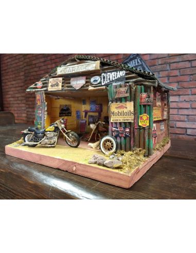Diorama Garage with Sportster and Touring