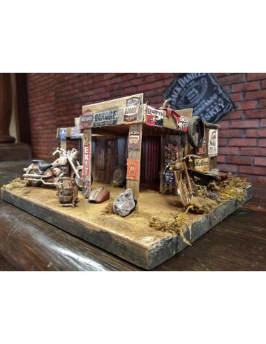 Diorama Garage with Fat Boy and ruin disassembled