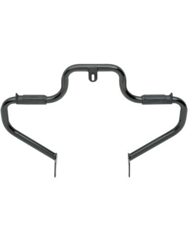 Black 32mm Mustache engine guard for Dyna from 1991 to 2017 with central controls