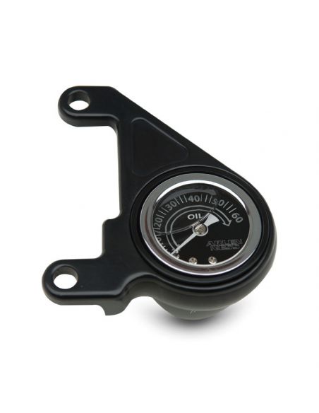 Black Ness oil pressure gauge kit with bracket For Dyna, Softail and Touring from 2000 to 2017