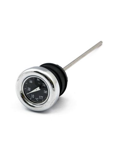 Oil tank cap with black dial temperature gauge for Sportster XLCH from 1970 to 1978