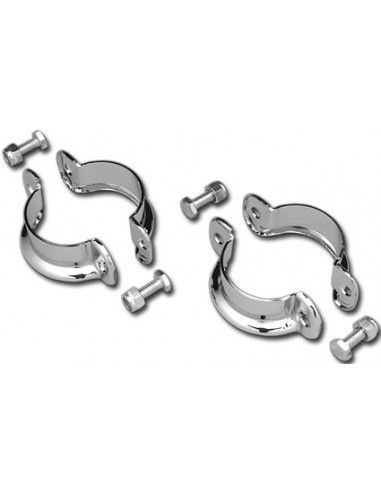 Chrome exhaust clamps