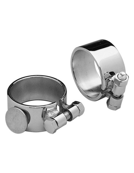 Wide chrome exhaust clamps