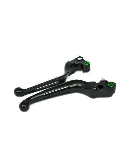 Black brake and clutch levers with 2 loops for Touring from 2014 to 2016 with hydraulic clutch (excluding FLHR/C)