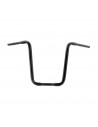 Handlebar Ape Hanger 1-1/4" high 17" black without dimples, for Electronic Accelerator, pre-drilled