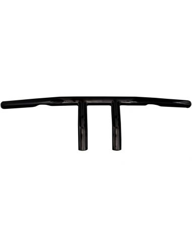 Handlebar T Bar pullback 1" high 4" Wide 61cm, black with dimples