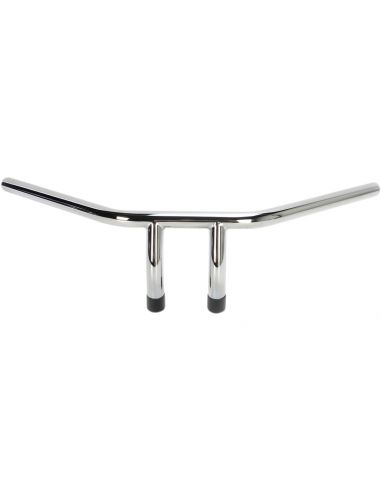 Handlebar T Bar pullback 1" high 6" Wide 61cm, cromo with dimples
