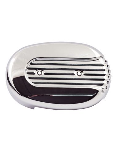Grooved oval chrome air filter cover for Sportster from 2004 to 2021