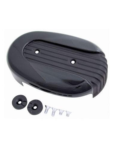 Grooved oval black air filter cover for Sportster from 2004 to 2021