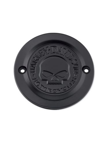 Point Cover HD Skull black for FL, FX, FXR, Dyna, Softail and Touring from 1970 to 1999 ref OEM 25600089