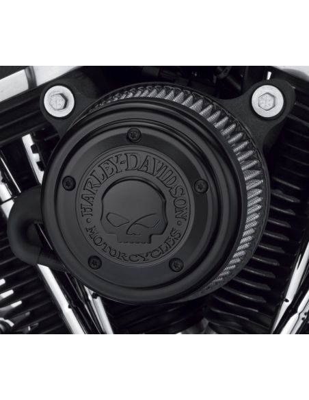 Coperchio filtro aria Skull Harley Davidson nero per Big Sucker Stage 1 e Screamin Eagle rif OEM 29400366
