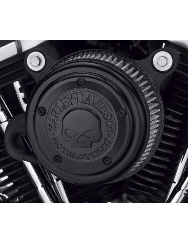 Skull Harley Davidson air filter cover black for Big Sucker Stage 1 and Screamin Eagle ref OEM 29400366