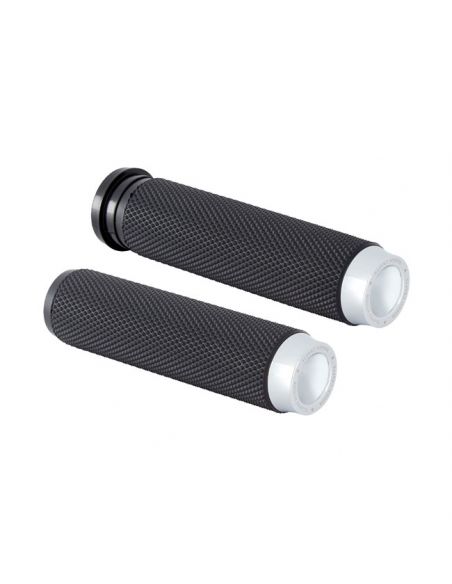 Knurled knobs with black rubber and cromo