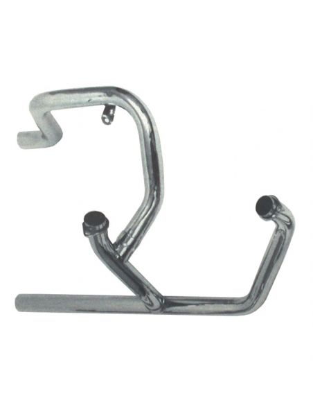 2-in-2 crossover manifolds chrome paughco for Softail from 1985 to 1994