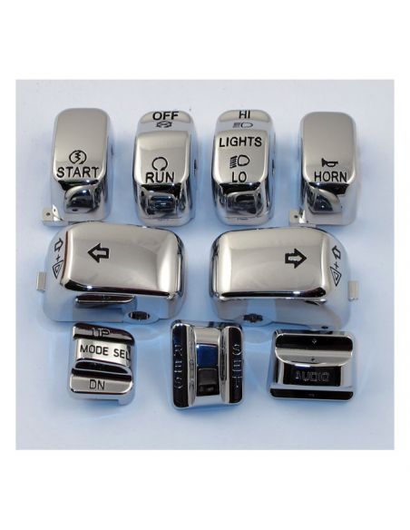 Chrome switch covers for Touring from 1996 to 2013 with cruise control